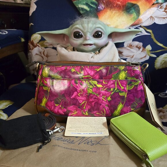 Patricia Nash Nova Bougainvilleas Along the Coast Crossbody Bag - New - Picture 1 of 13